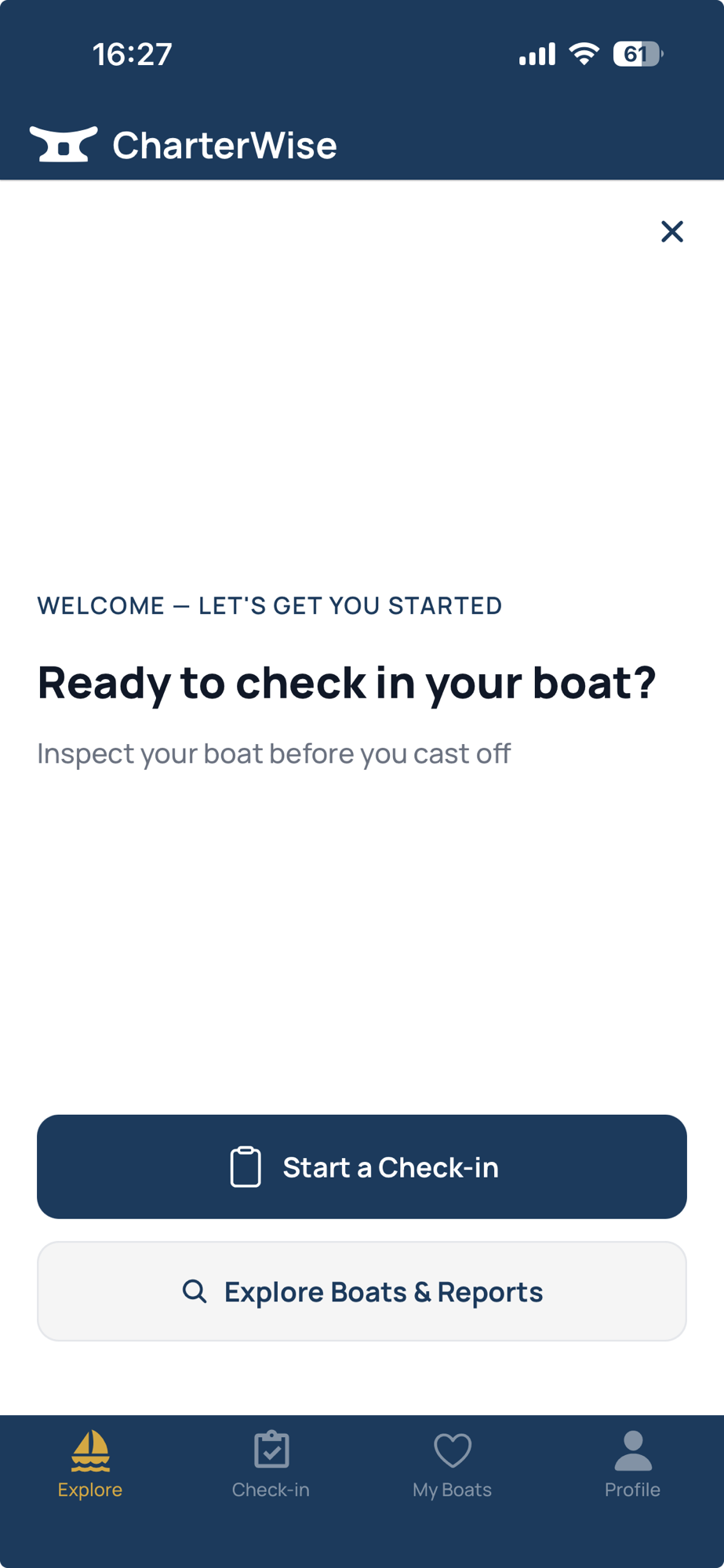 Start a check-in